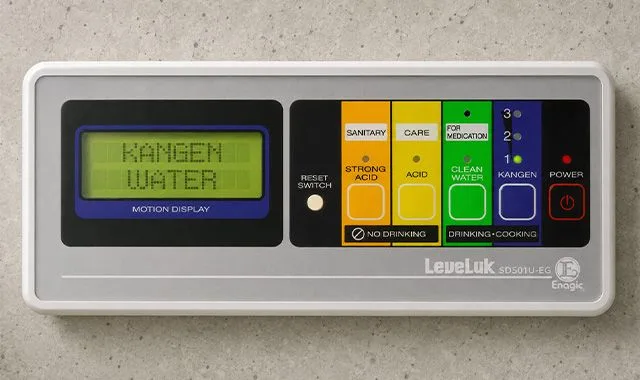 El panel de control del SD501U, mostrando toda su gama de ajustes de agua